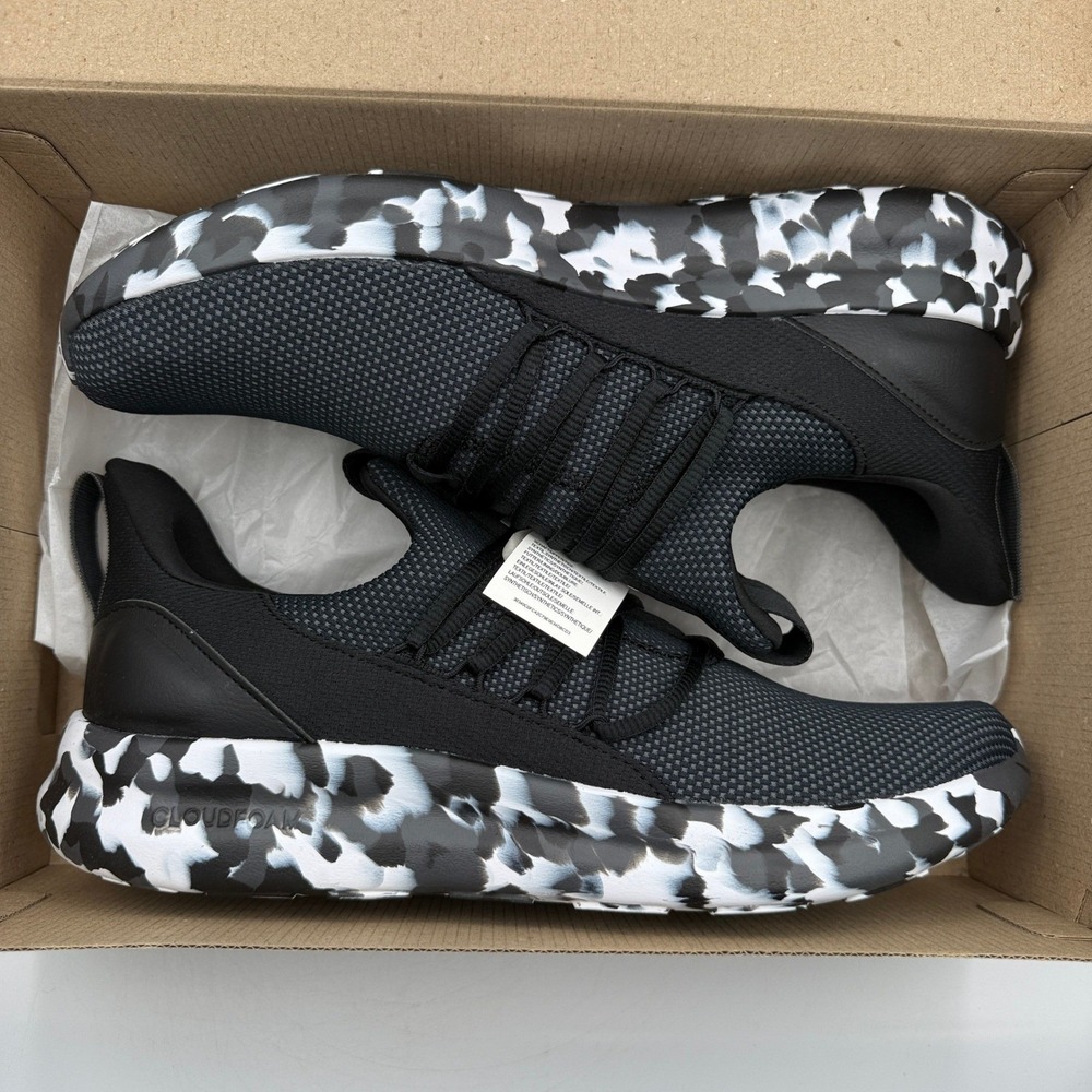 Adidas Lite Racer Adapt 7.0 Men 13 Black Cloudfoam Camo Sole JS0045 - Picture 6 of 7
